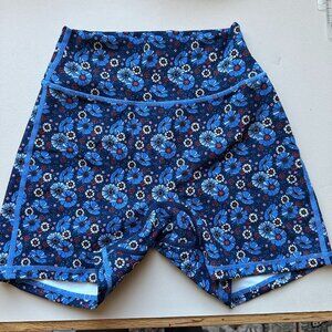 Buffbunny Floral Blue Women's Shorts Size Xsmall